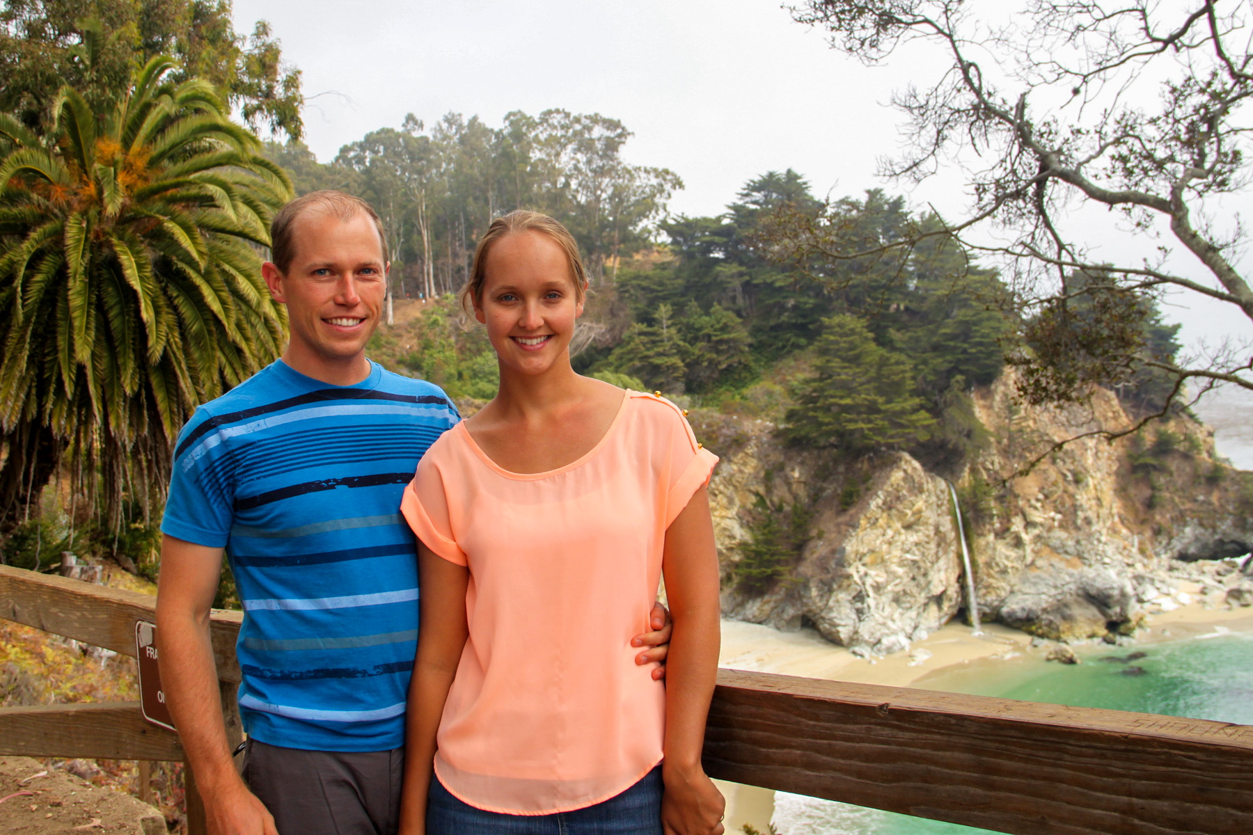 Welcome to our travel website! Landon and Alyssa in Big Sur