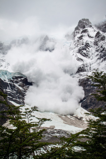 Torres del Paine Landslide in Valle del Frances