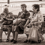 Old ladies on a bench in Curico