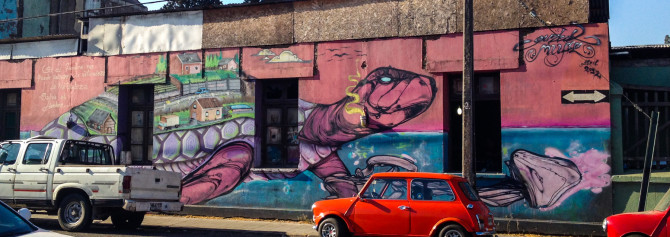 Turtle Mural in Santiago Chile
