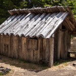 Old Antique Wood Cabin House in Conguillio national park