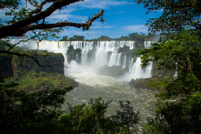 Iguazu Falls Panorama from Lower Trail