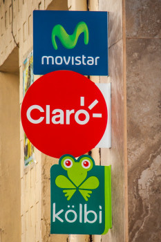 Movistar Claro and Kolbi Signs Rt Side.jpg
