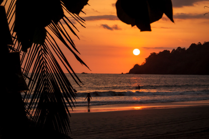 Sunset at Manuel Antonio Beach in Costa Rica