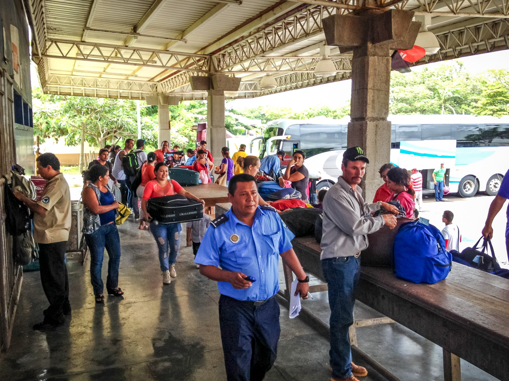 Customs Check Tables, to Cross the Border into Nicaragua