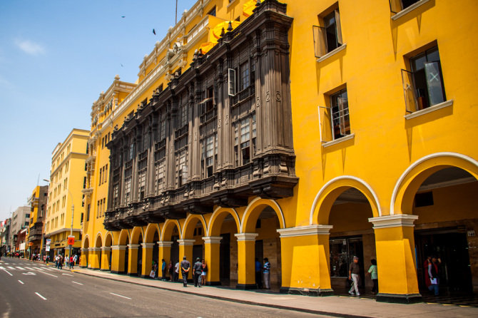City Street in Lima Peru
