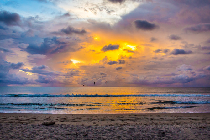 Sunset on Beach in Nicaragua