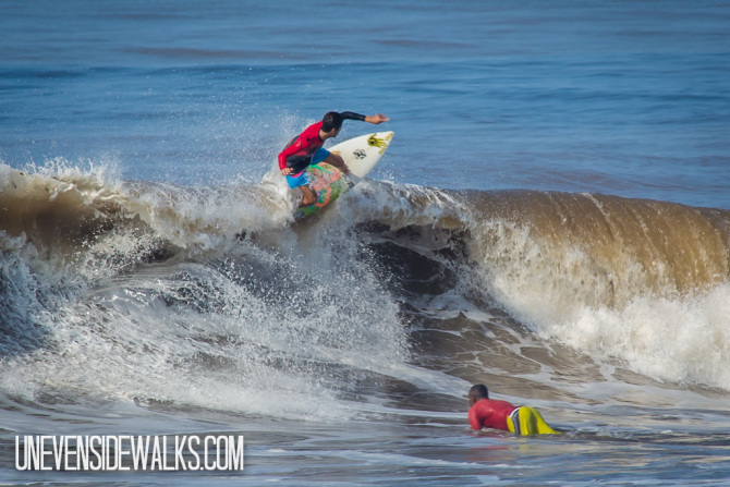 Surfer Doing Tricks on a Wave