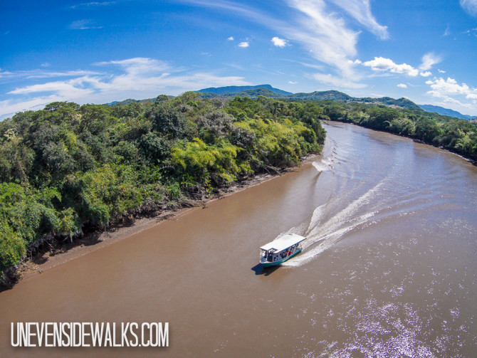 Aerial Photography over Boat in Palo Verde National Park