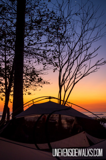 Beach Camping watching the Beautiful Sunset