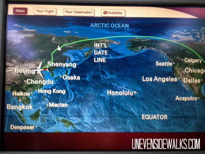 Map of our Trip Across the Ocean to China Long Flight Overseas Survival Tips