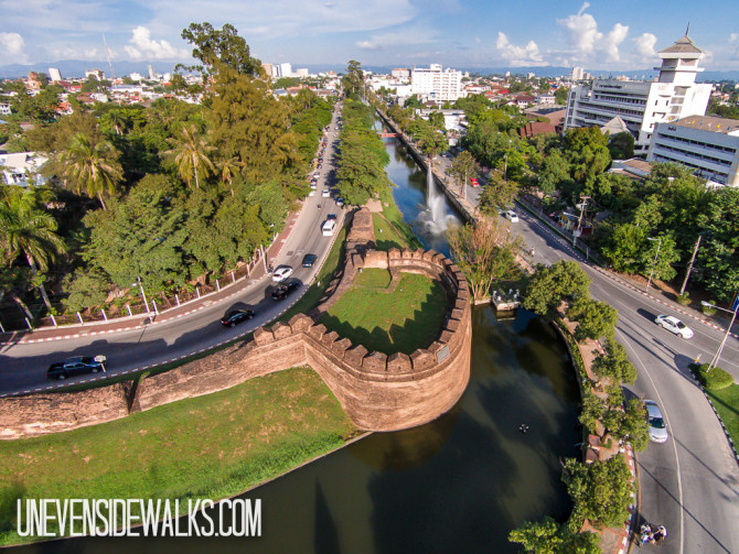 Chiang Mai Walls Aerial Photography