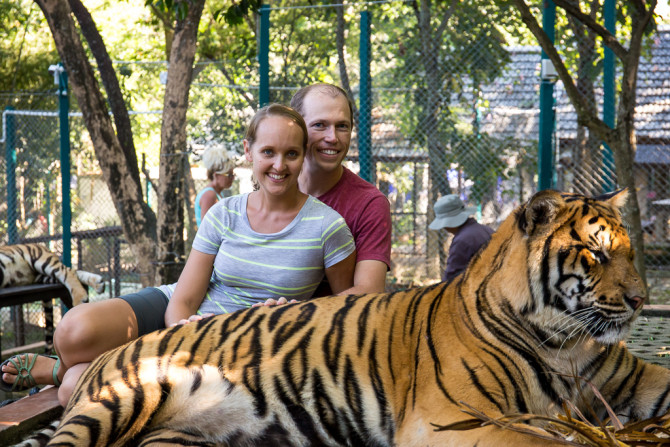 Landon Alyssa with Tiger