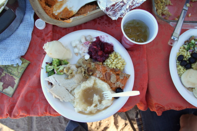 Thanksgiving Feast in the Desert