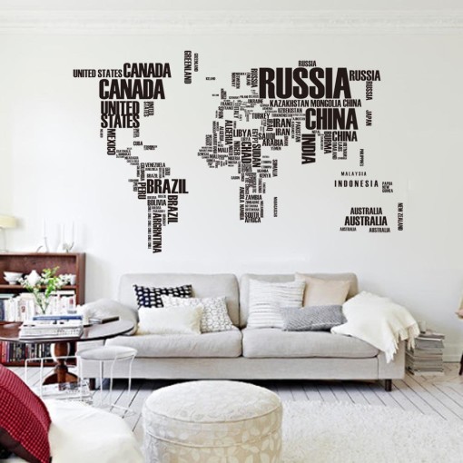 World Map with Words