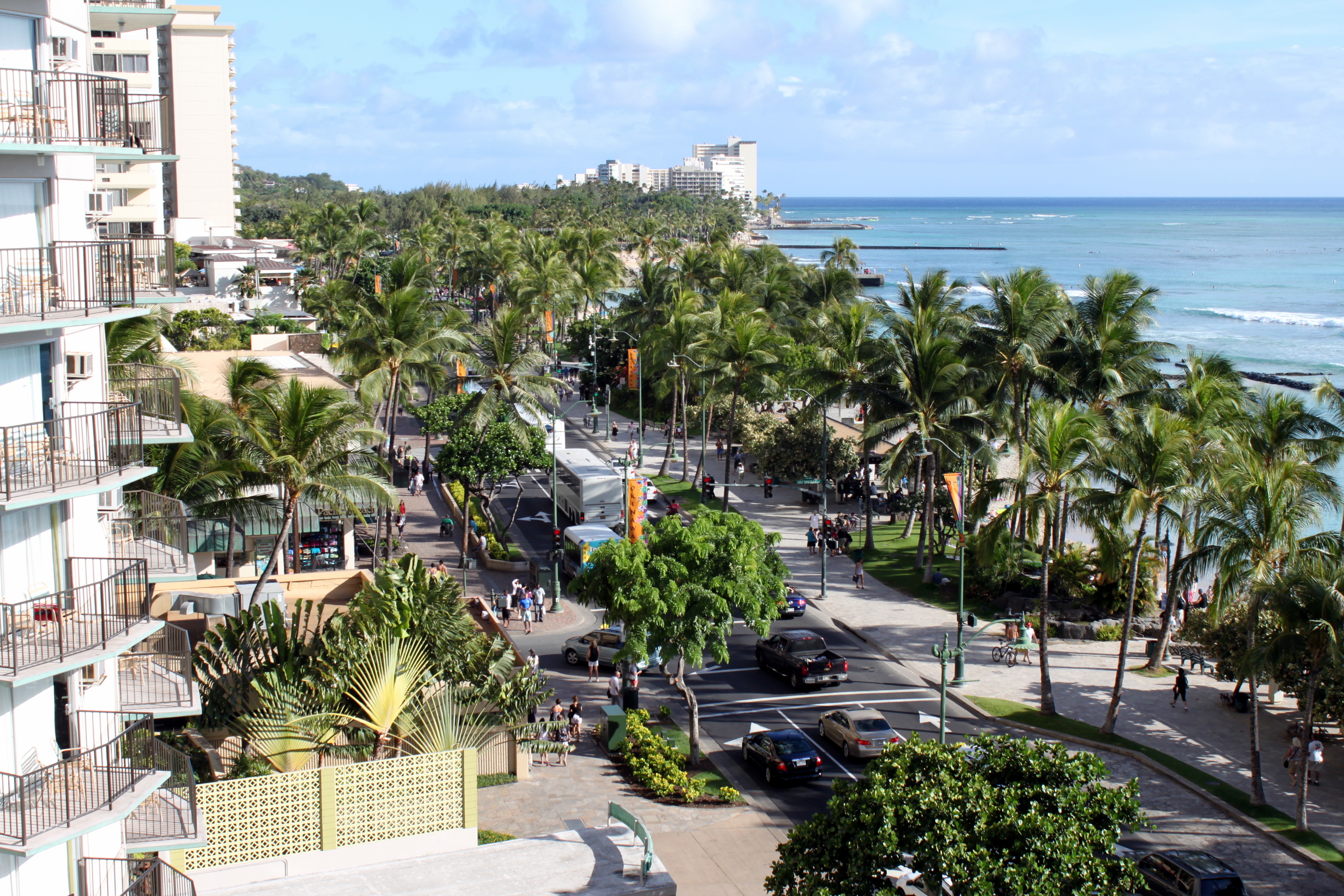 View of Waikiki Beach in Hawaii