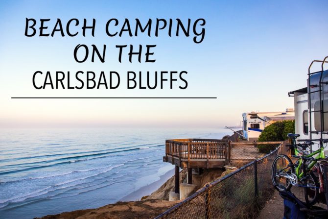 RV Camping Overlooking the Ocean with bikes and surfing